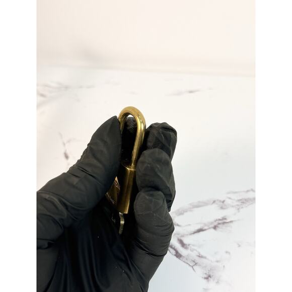 Pre-owned Louis Vuitton PadLock Lock & Key Brass Gold Number 311 - Picture 5 of 11